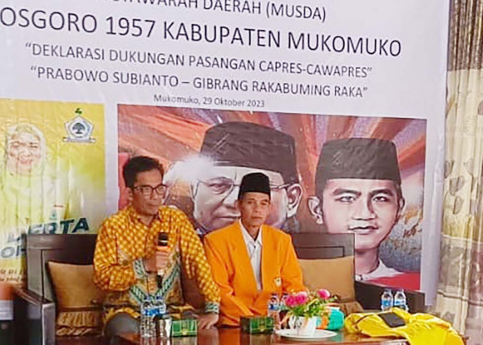 Ormas Kosgoro 1957 Mukomuko Siapkan Kerahkan Barisan Muda Menangkan Prabowo dan Gibran 