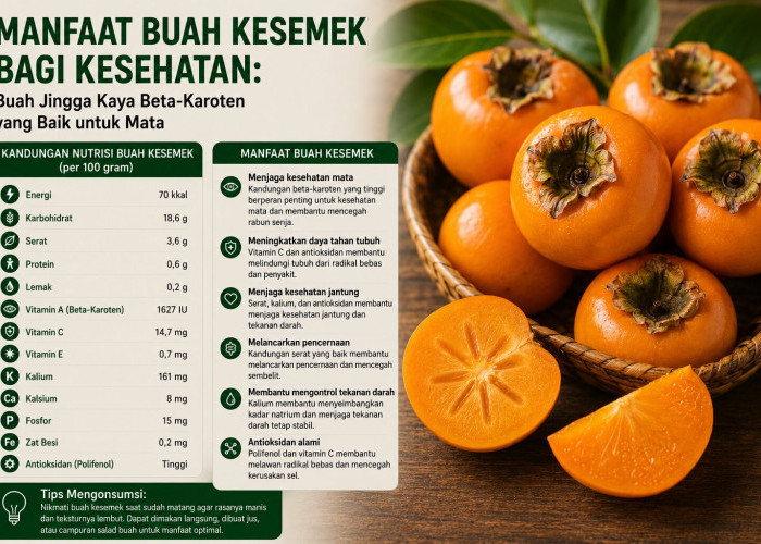 Manfaat Buah Kesemek bagi Kesehatan: Buah Jingga Kaya Beta-Karoten yang Baik untuk Mata