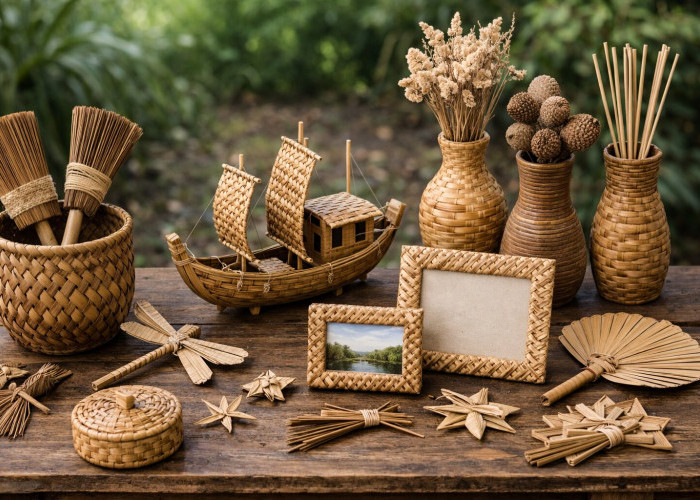 Ternyata Lidi Sawit Tak Sekadar Sapu, Disulap Jadi Kerajinan Bernilai Tinggi yang Tembus Pasar Nasional