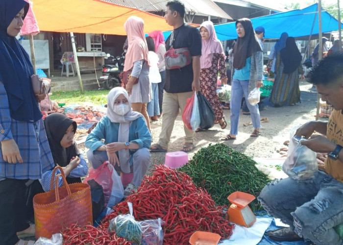 Ini Harga Cabai di Pasar Koto Jaya Mukomuko Jelang Puasa Ramadhan