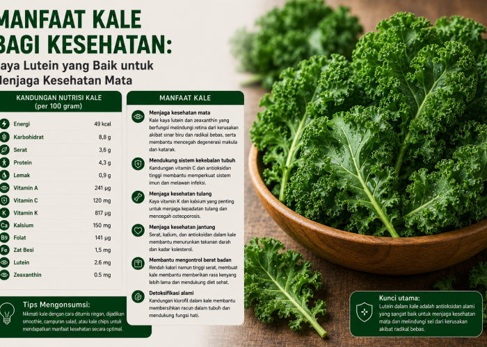 Manfaat Kale bagi Kesehatan: Kaya Lutein yang Baik untuk Menjaga Kesehatan Mata