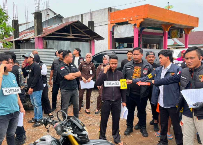 Polres Mukomuko Rekonstruksi Kasus Pembunuhan Pelajar di Pantai Asmara