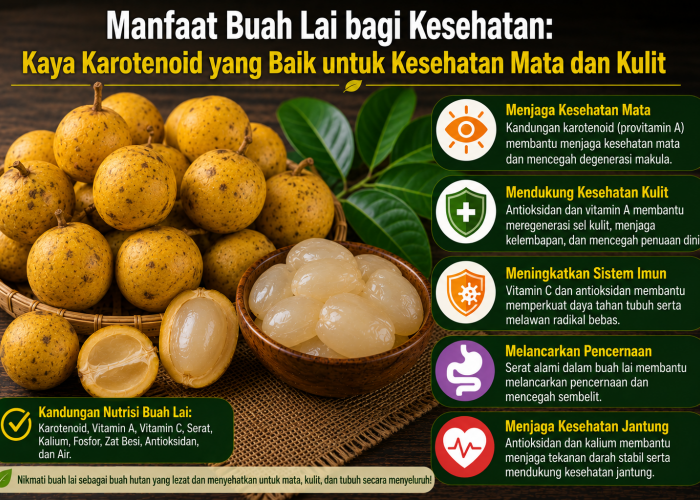 Manfaat Buah Lai bagi Kesehatan: Kaya Karotenoid yang Baik untuk Kesehatan Mata dan Kulit