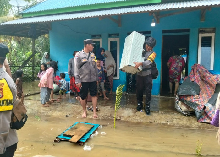 Permukaan Sungai Naik Akibat Hujan Lebat, Pemukiman Dibeberapa Desa Ini Rawan Banjir