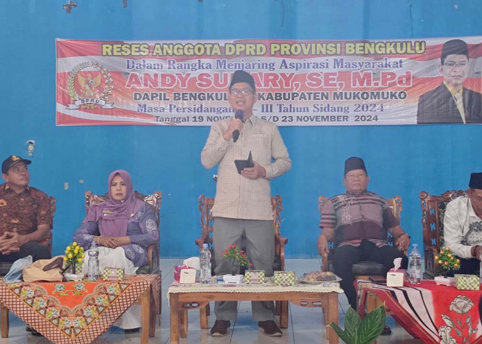 Andy Suhary Anggota DPRD Bengkulu Tampung Aspirasi Rakyat