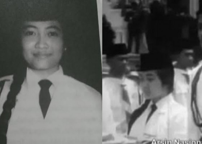 Kala HUT RI ke-19, Megawati Soekarno Putri Menjadi Paskibraka Yang Kibarkan Bendera Dijahit Fatmawati