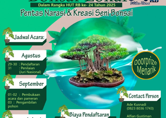 Pecinta Bonsai Harus Ikut, HUT RB Ke-24 PPBI-RB Gelar Pameran dan Kontes Bonsai