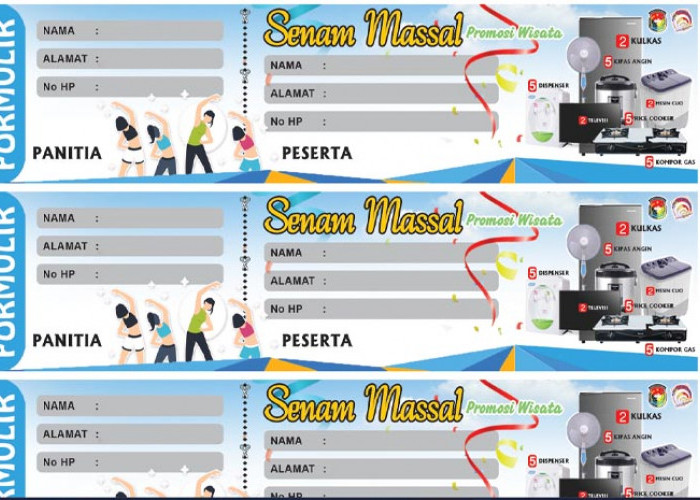 Formulir Gratis untuk Peserta Senam Massal