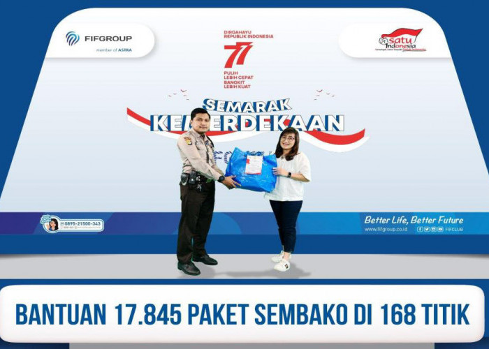 Semarak HUT RI ke-77, FIFGROUP Tebar 17.845 Paket Sembako Nusantara 2022 di 168 Titik