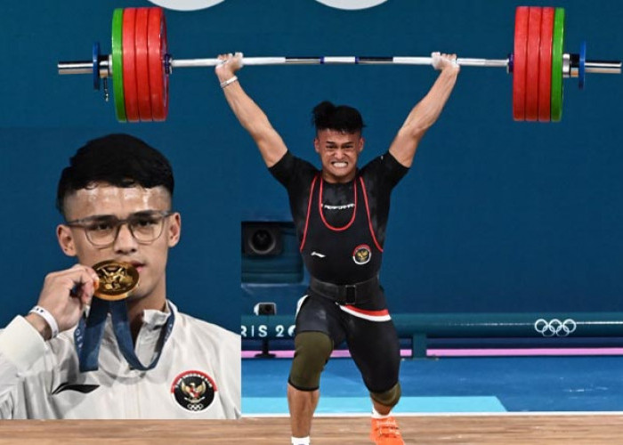 Olimpiade 2024, Lifter Indonesia Rizki Juniansyah Taklukkan Lifter Dunia, Raih Emas Angkat Besi 73 Kg Putra