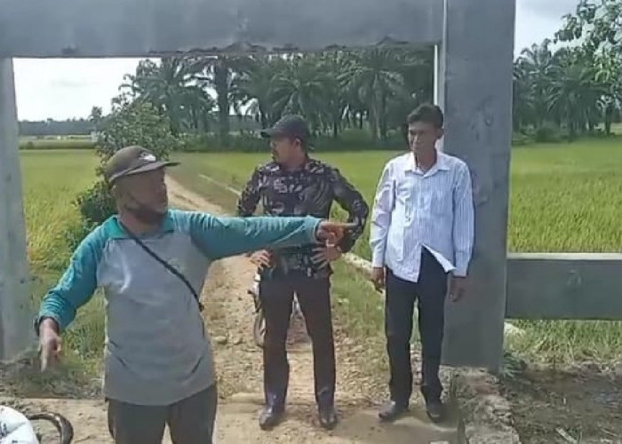 Portal Jalan Program BRDP di Desa Arah Tiga Ganggu Aktivitas Pertanian