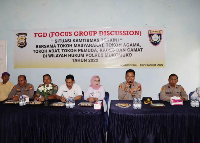 ﻿Wujudkan Situasi Kamtibmas, Polres Mukomuko Gelar FGD 