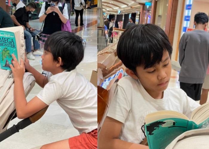 Viral! Seorang Anak Kecanduan Membaca Buku