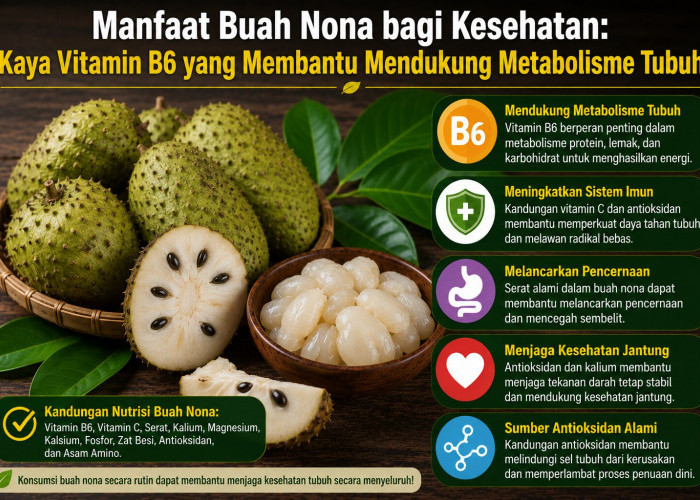 Manfaat Buah Nona bagi Kesehatan: Kaya Vitamin B6 yang Membantu Mendukung Metabolisme Tubuh