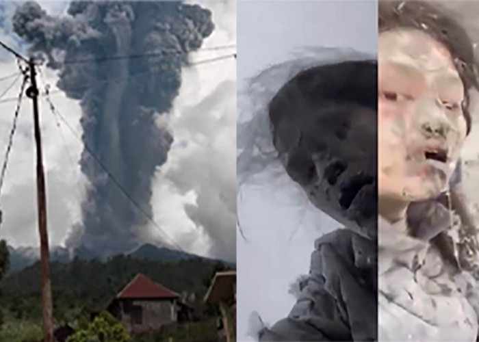 Gunung Merapi Sumbar Meletus, Viral Video Korban Bermandi Lumpur