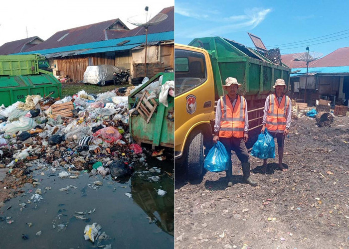 Totalitas, Dinas LH Mukomuko Bersihkan Sampah Menggunung di Wilayah Ipuh 