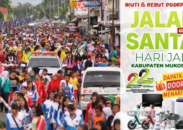 Ikuti Jalan Santai Bertabur Doorprize, HUT Kabupaten Mukomuko ke-22