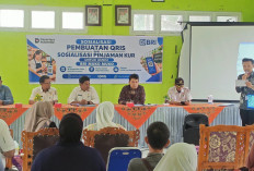 BRI Kacab Mukomuko Sosialisasi Digitalisasi Pembayaran Gunakan QRIS Pada Pedagang di Bundaran Mukomuko