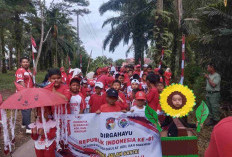 Semarak HUT RI Ke-81, Acara Jalan Santai di Desa Lubuk Sanai Dua Sukses Digelar