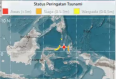 Gempa Bumi 7,6 Magnitudo Berpotensi Tsunami Sulawesi Utara