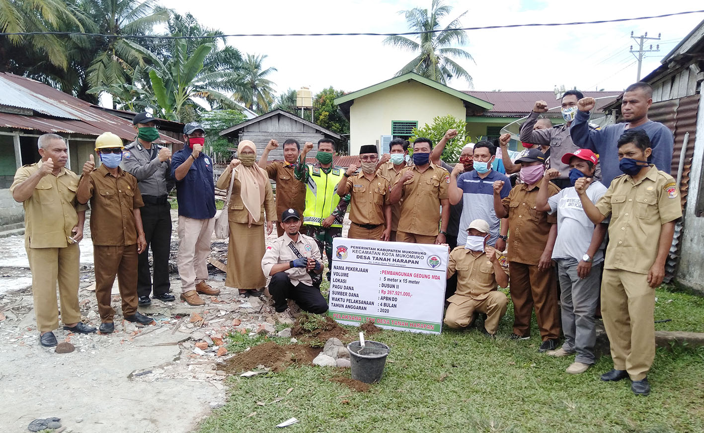 Pemdes Tanah Harapan Bangun Gedung MDA