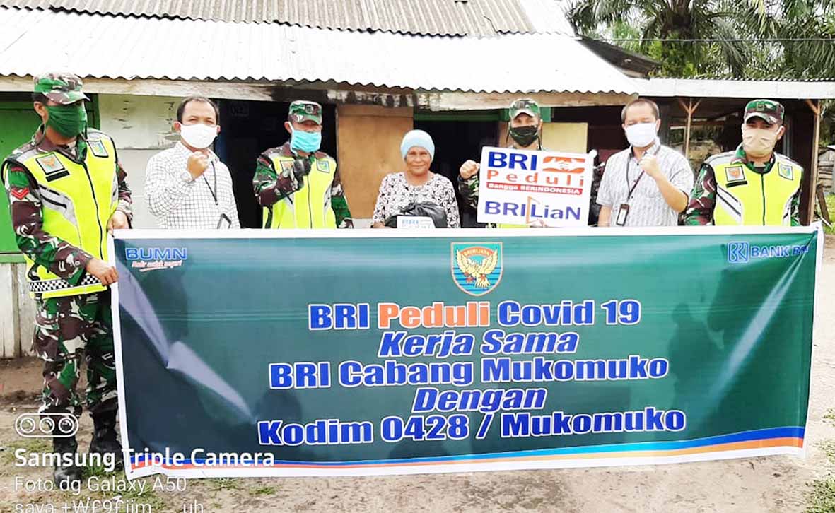 Ditengah COVID-19, BRI Salurkan 260 Paket Sembako