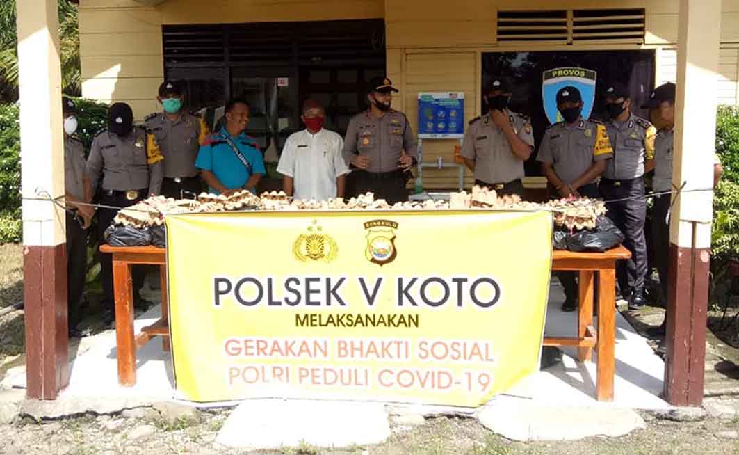 Sinergi, Polsek V Koto dan Kecamatan Bagi Sembako