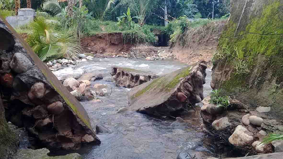 Bendung Irigasi Terban, Sawah Kekeringan, Jembatan Gantung Terancam