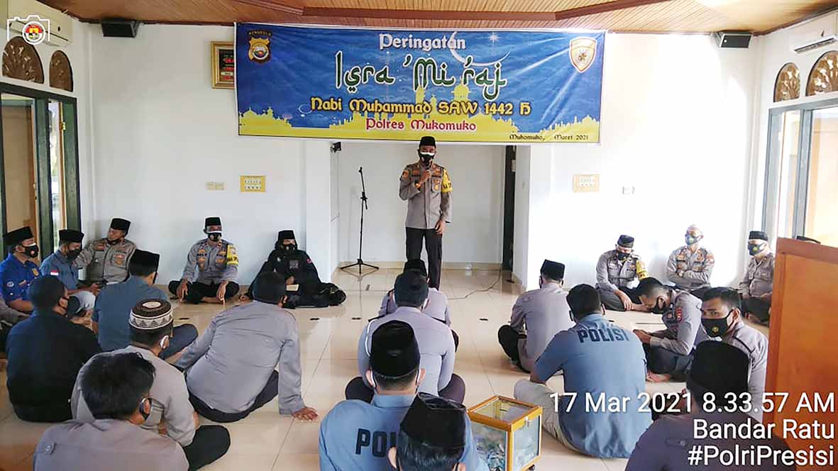 Polres Mukomuko Gelar Peringatan Isra’ Mi’raj Nabi Muhammad SAW