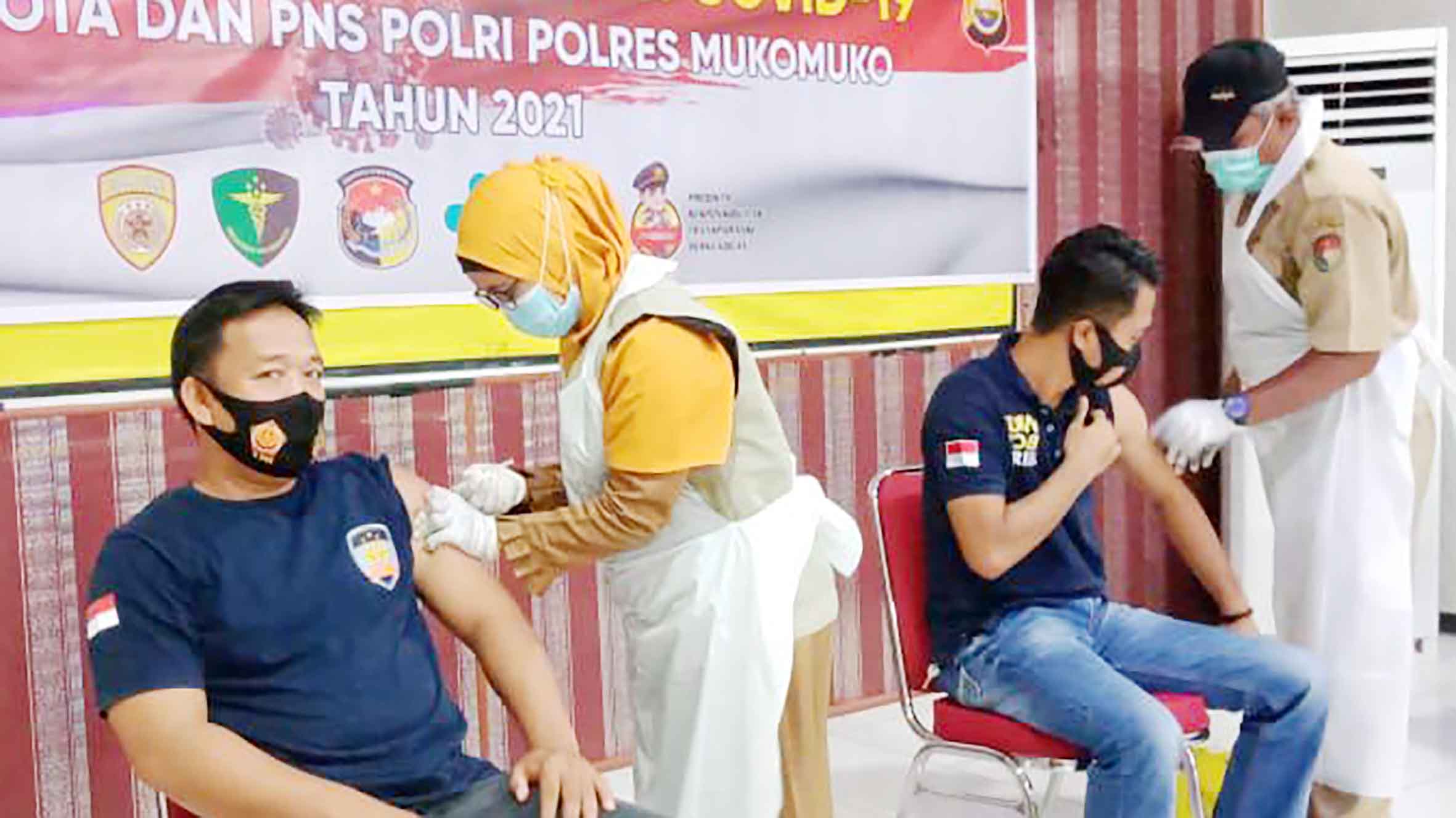 Hari Pertama, 159 Personel Polres Mukomuko Divaksin COVID