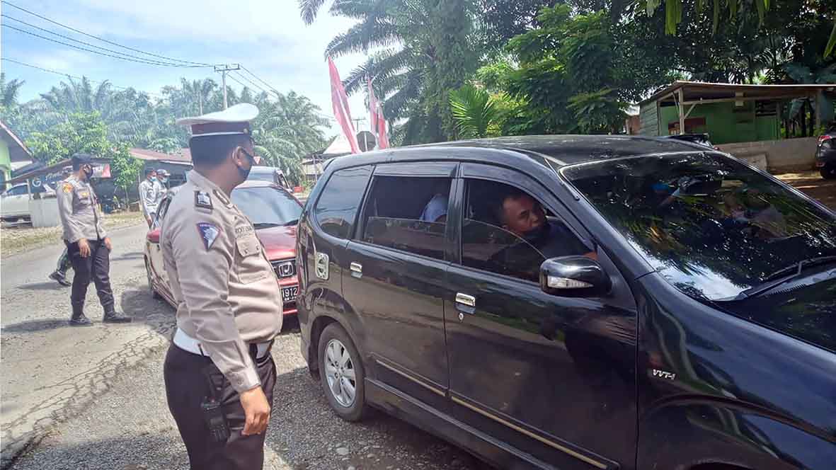 Posko Penyekatan di Mukomuko Ramai, 2 Pemudik Reaktif