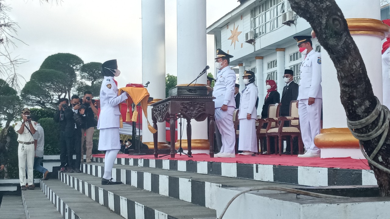 Upacara HUT RI ke 76, Bupati Mukomuko Berharap Pandemi Cepat Berlalu