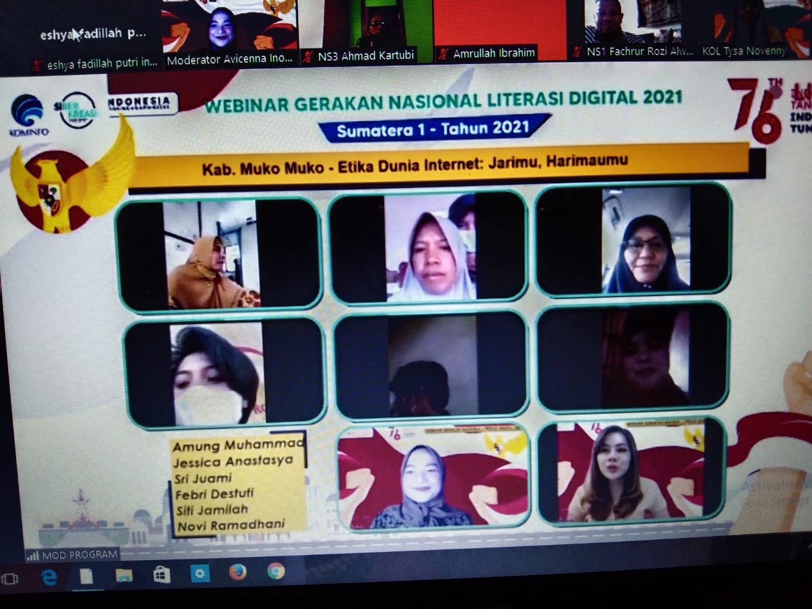 Webinar Literasi Digital Kab. Mukomuko