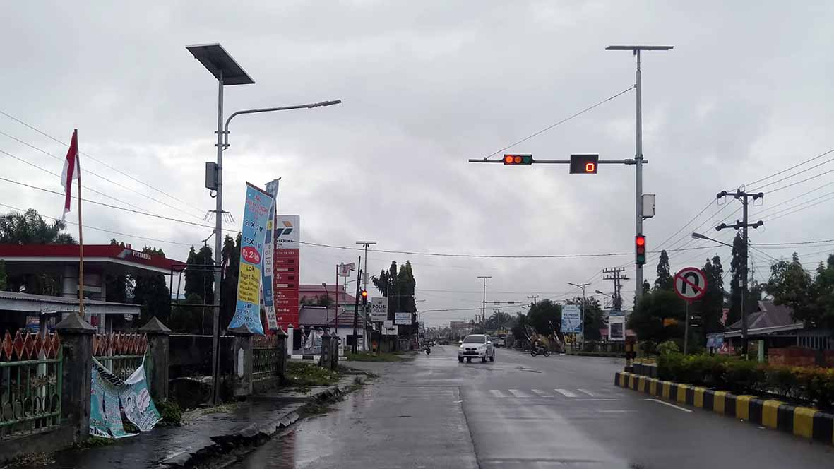 Diduga Eror Pengendara Keluhkan Trafic Light Depan SPBU