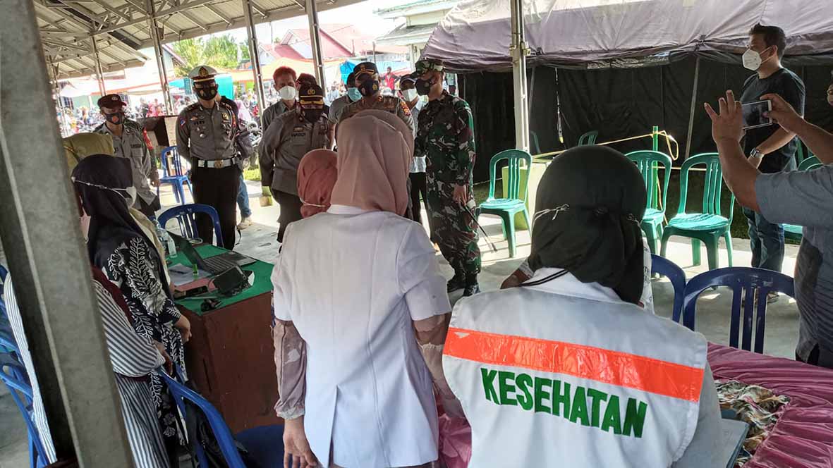 Serbuan Vaksin di Pasar Koto Jaya Didominasi Usia Dewasa